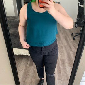Teal Tank Top Blouse Size Small